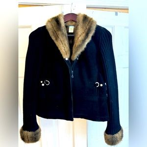 URCHIN - corduroy and faux fur jacket SZ small.